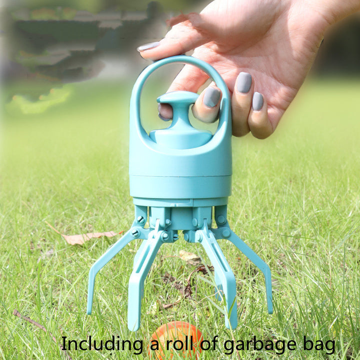 Portable Lightweight Dog Pooper Scooper With Built-in Poop Bag Dispenser Eight-claw Shovel For Pet Toilet Picker Pet Products