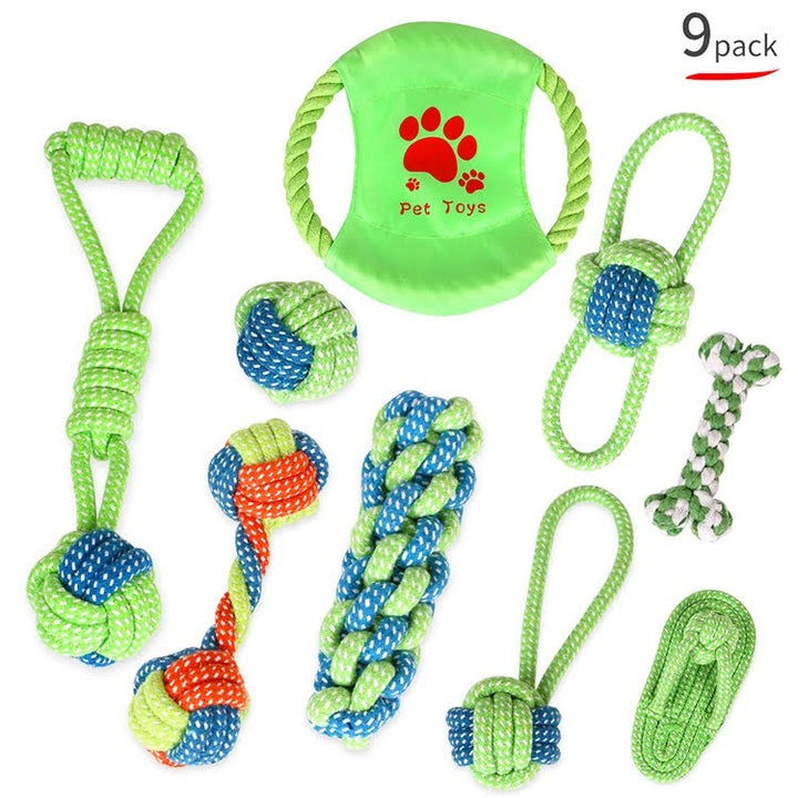 Fast Shipping 9 pcs Braided Cotton Rope Chew Toys
