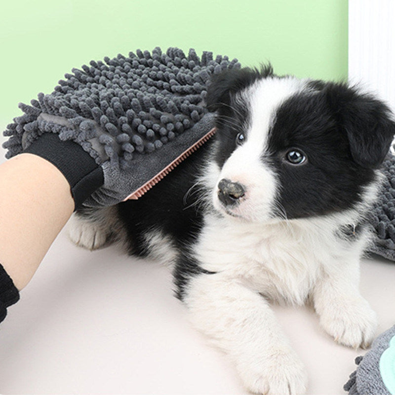 Pet Bathing Brush 2-in-1 Grooming Glove Elegant Dog Grooming Tool For